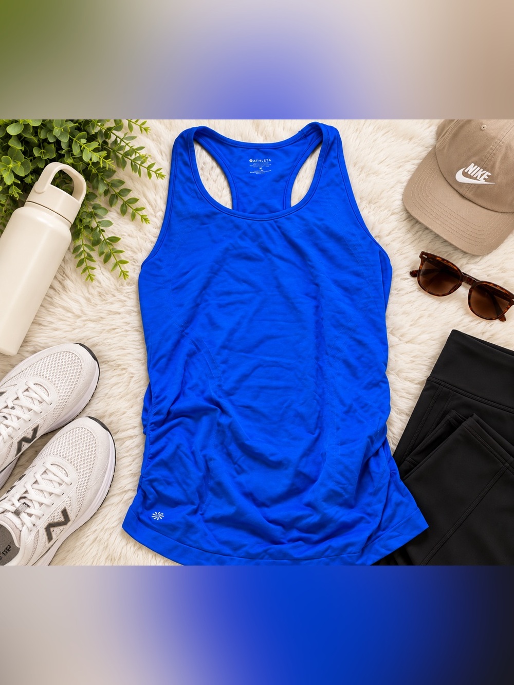 Athleta Royal Blue Racerback Athletic Tank Top Women’s Medium Running Yoga